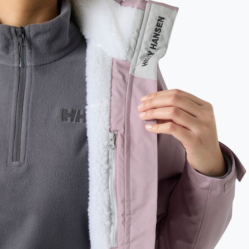 Women's sailing jacket Helly Hansen Crew Hooded Pile purple clay 5