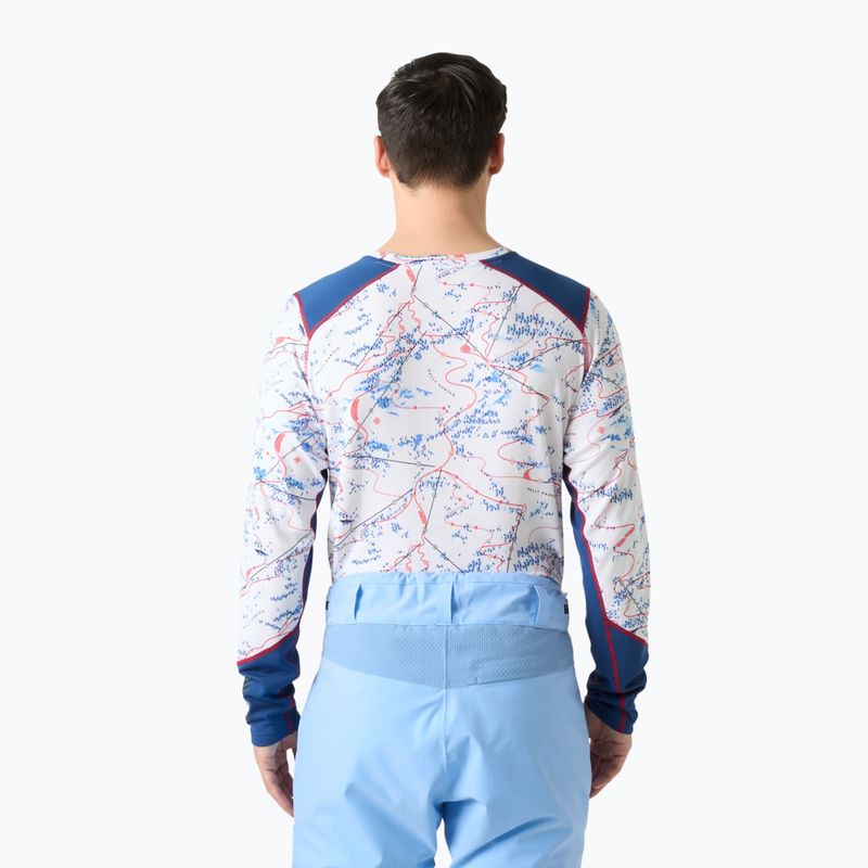 Men's thermal sweatshirt Helly Hansen Lifa Active white slope map aop 2