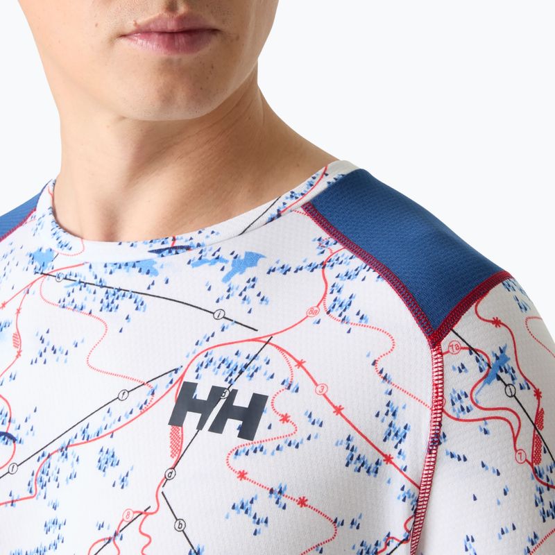 Men's thermal sweatshirt Helly Hansen Lifa Active white slope map aop 3