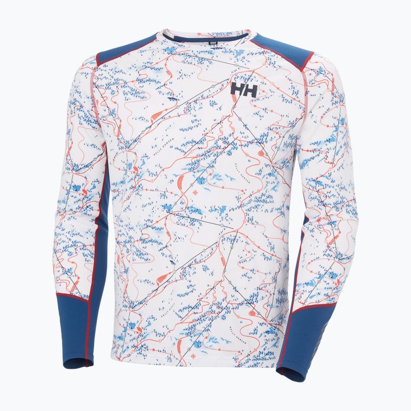 Men's thermal sweatshirt Helly Hansen Lifa Active white slope map aop 5