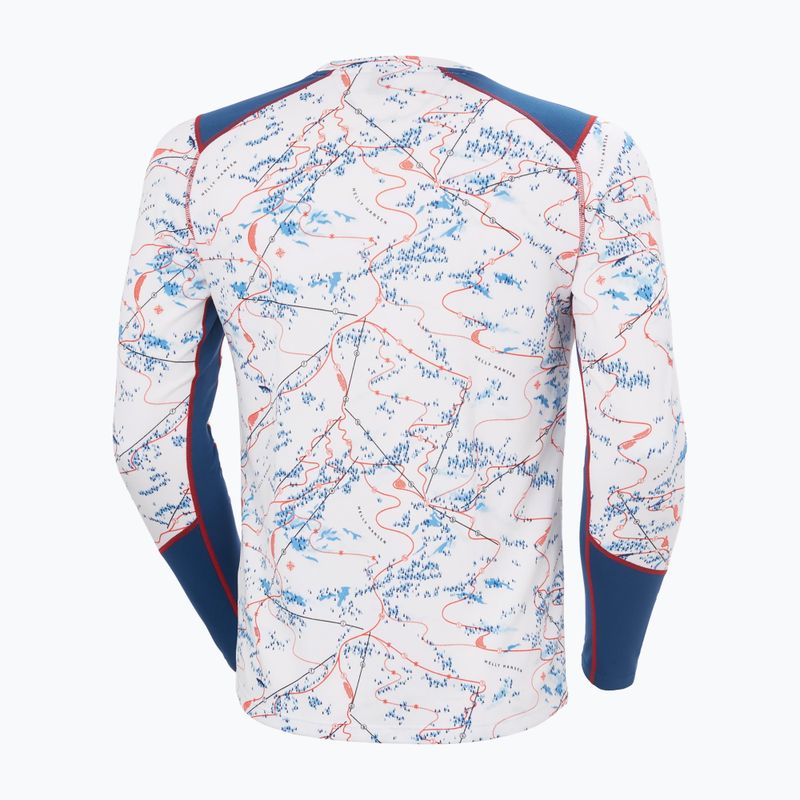 Men's thermal sweatshirt Helly Hansen Lifa Active white slope map aop 6