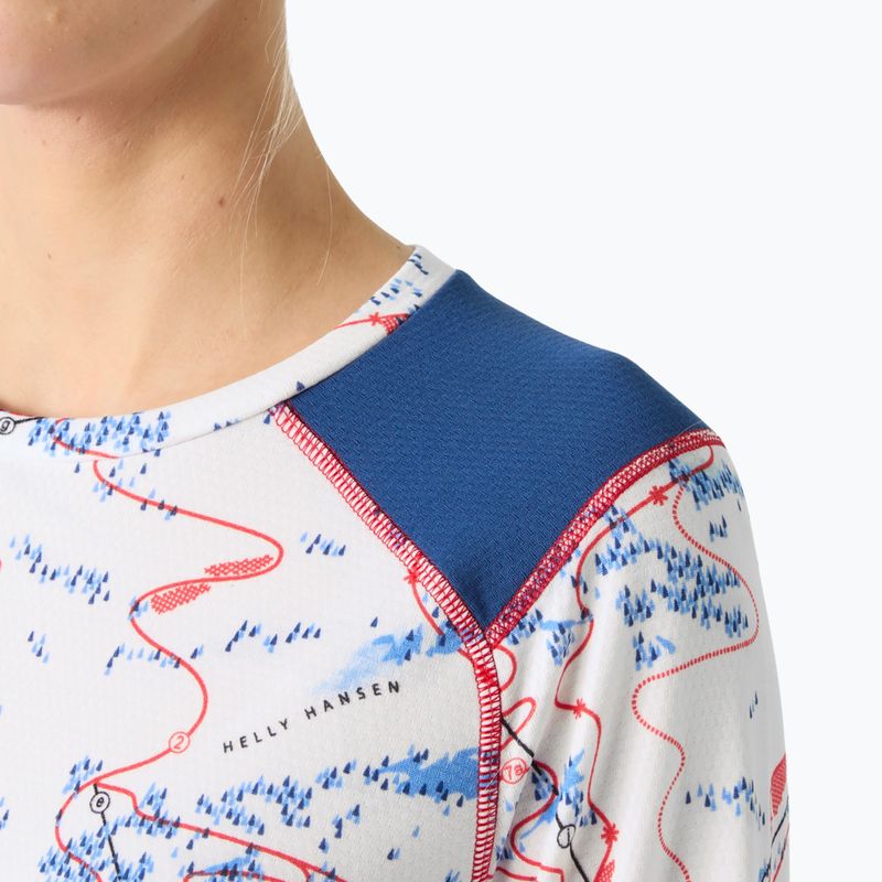 Women's thermal sweatshirt Helly Hansen Lifa Active white slope map aop 3