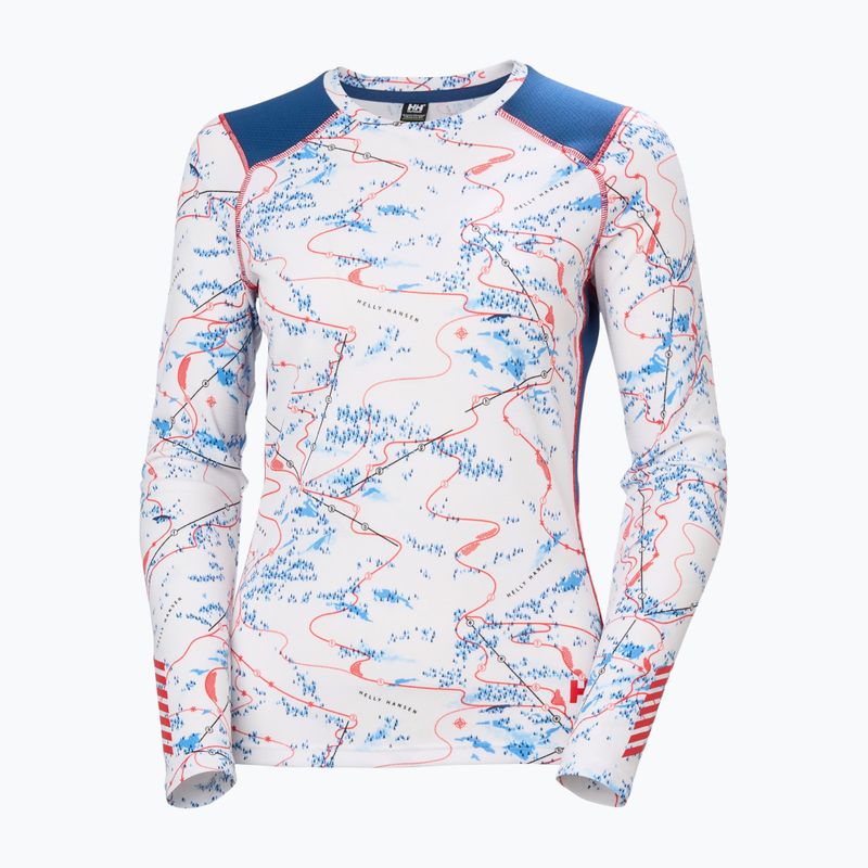 Women's thermal sweatshirt Helly Hansen Lifa Active white slope map aop 5