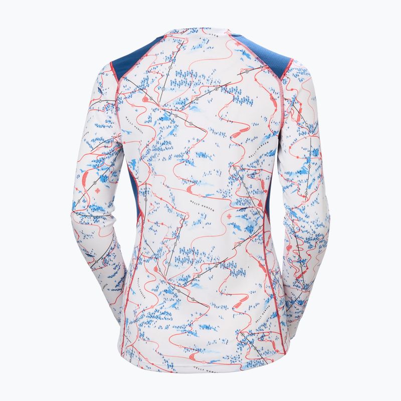 Women's thermal sweatshirt Helly Hansen Lifa Active white slope map aop 6