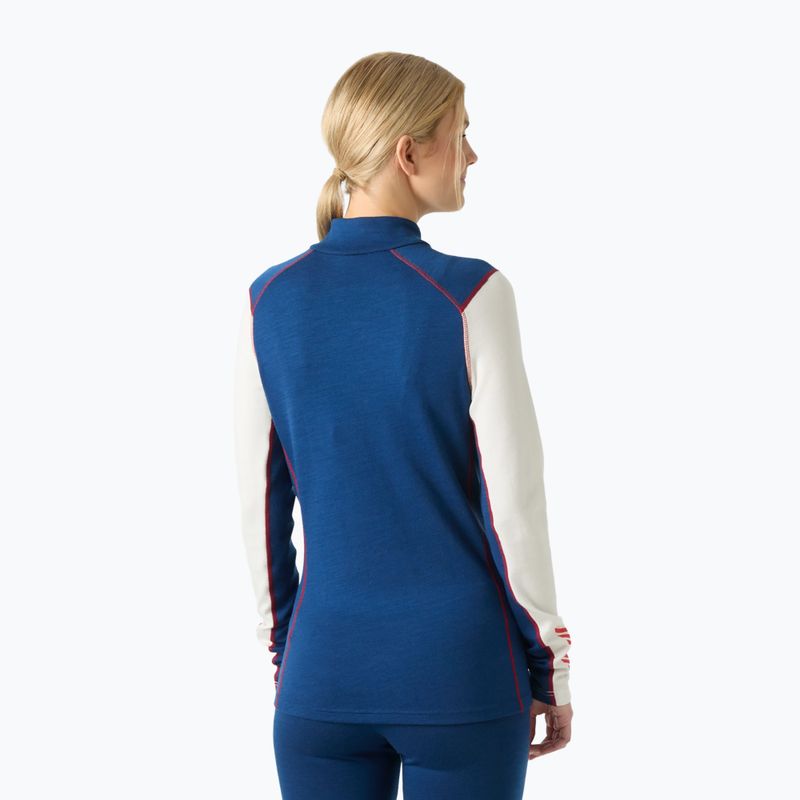 Women's thermal sweatshirt Helly Hansen Lifa Merino Midweight Gra 1/2 Zip bright blue new nordic aop 2