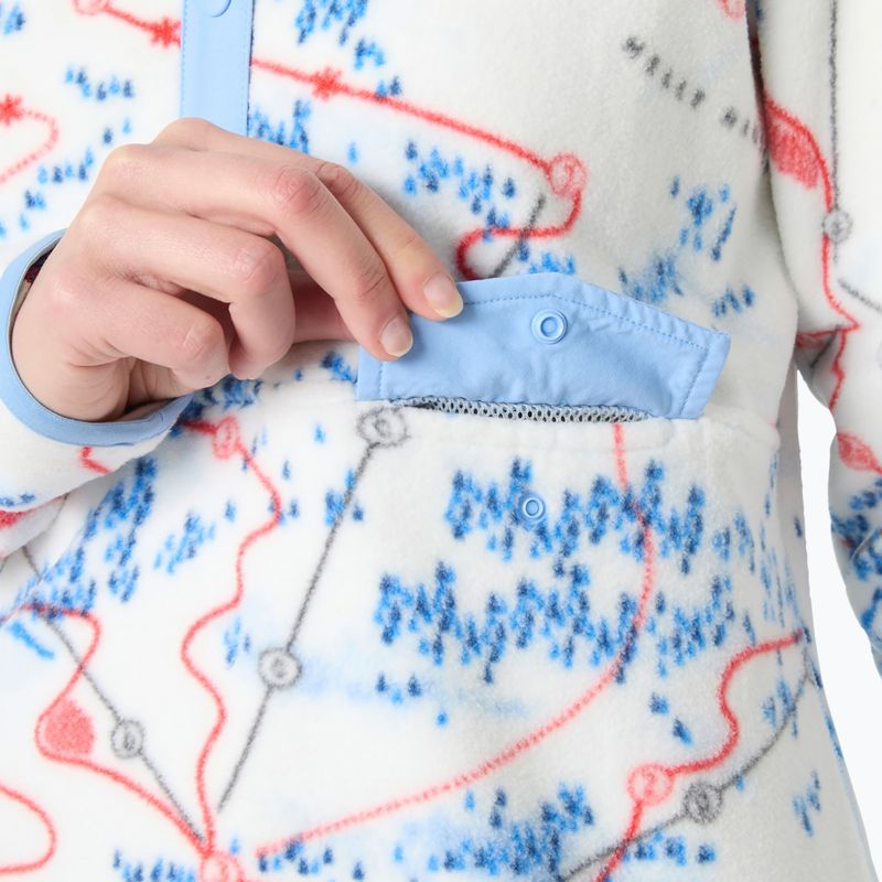 Women's fleece sweatshirt Helly Hansen Maridalen Printed Fleece white slope map aop 3