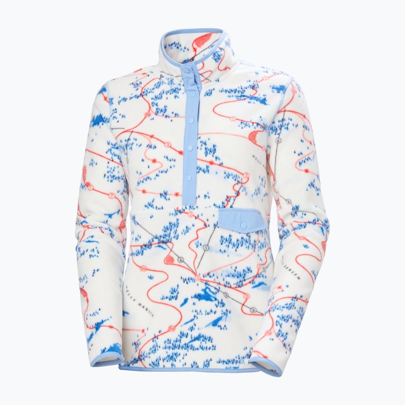 Women's fleece sweatshirt Helly Hansen Maridalen Printed Fleece white slope map aop 4