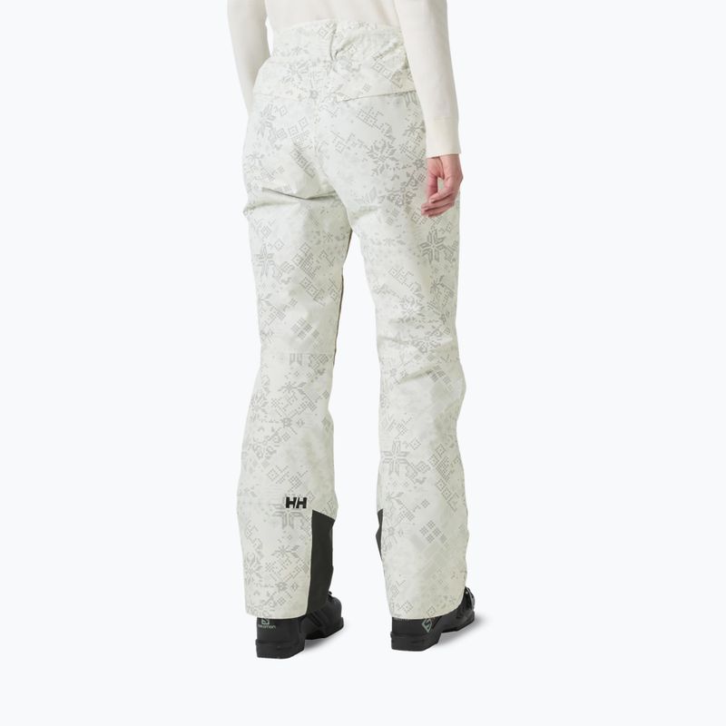 Women's ski trousers Helly Hansen Legendary Insulated cream new nordic aop 2