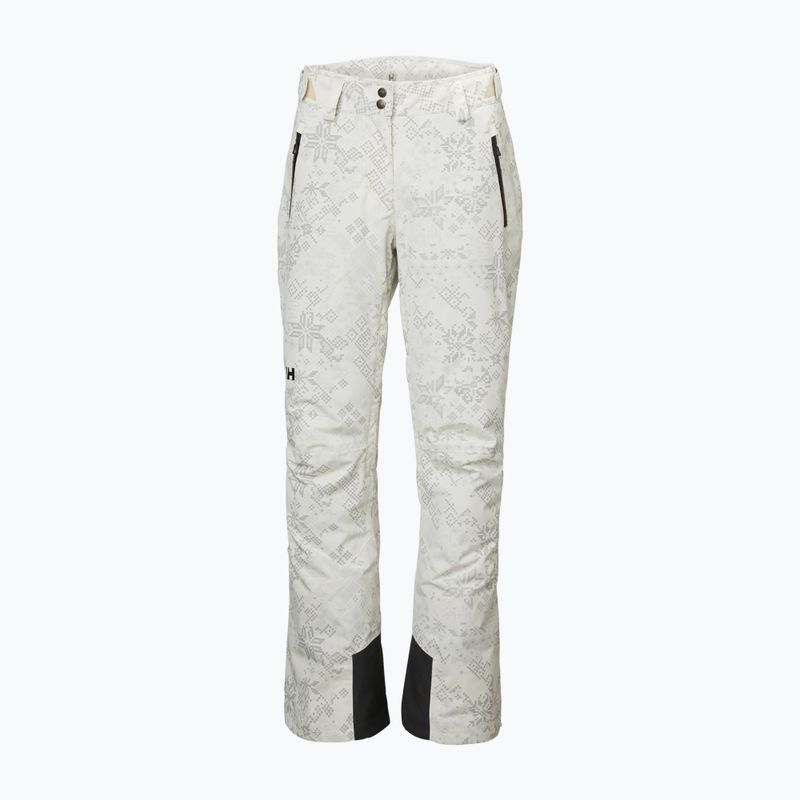 Women's ski trousers Helly Hansen Legendary Insulated cream new nordic aop 5