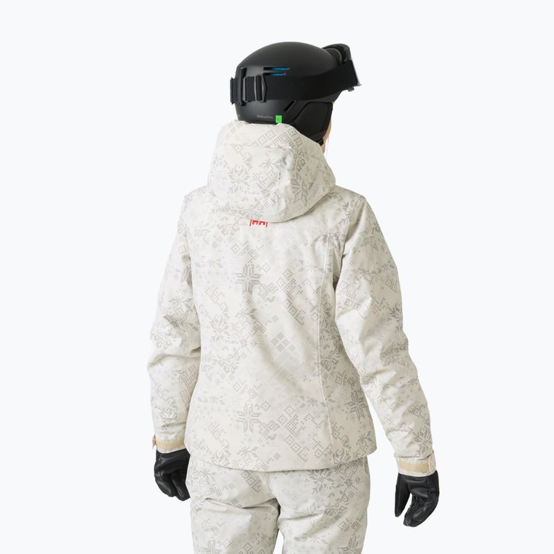 Women's ski jacket Helly Hansen Valdisere 3.0 cream new nordic aop 2