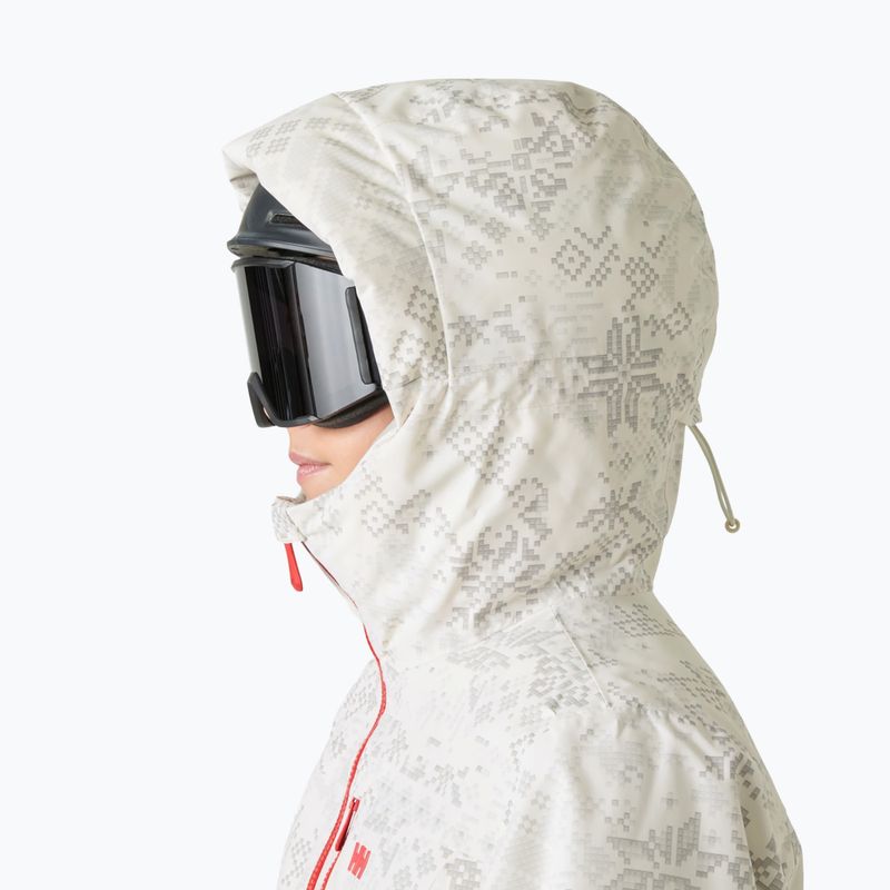 Women's ski jacket Helly Hansen Valdisere 3.0 cream new nordic aop 3