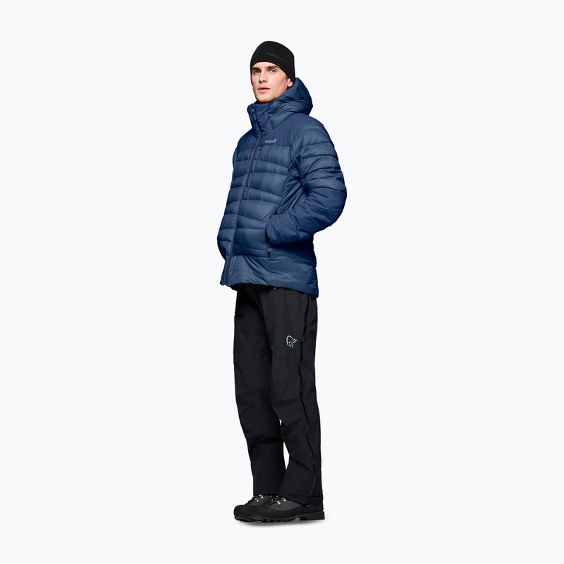 Men's down jacket NORRONA Falketind Down 750 Zip Hood indigo night 4