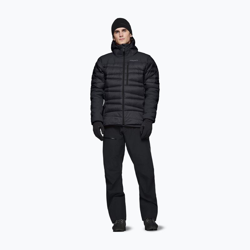 Men's down jacket NORRONA Falketind Down 750 Zip Hood caviar black 2