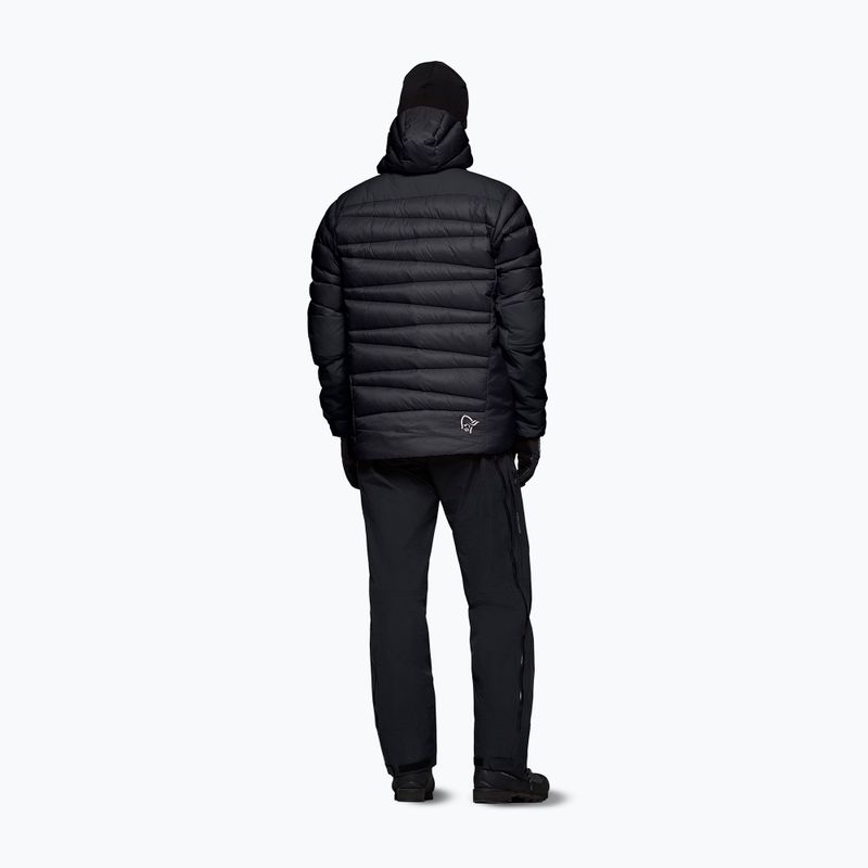 Men's down jacket NORRONA Falketind Down 750 Zip Hood caviar black 3