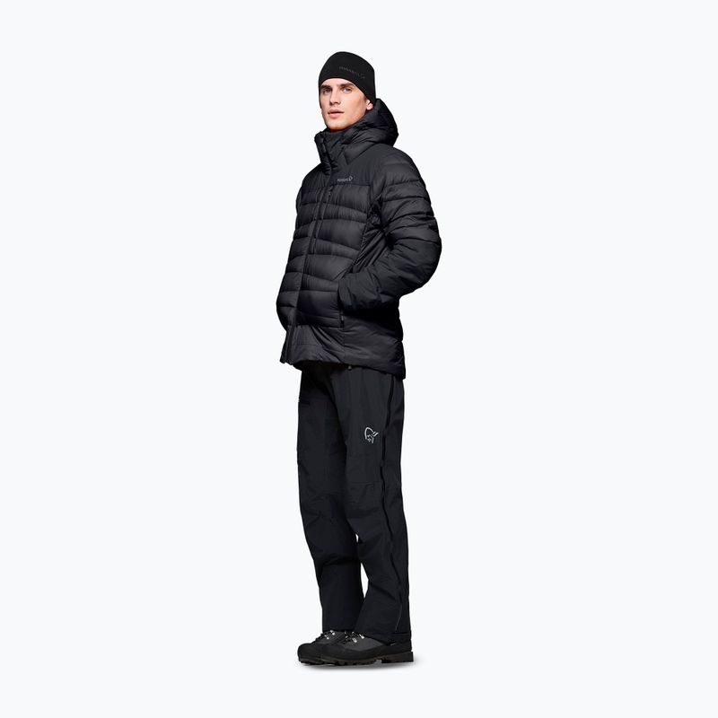 Men's down jacket NORRONA Falketind Down 750 Zip Hood caviar black 4