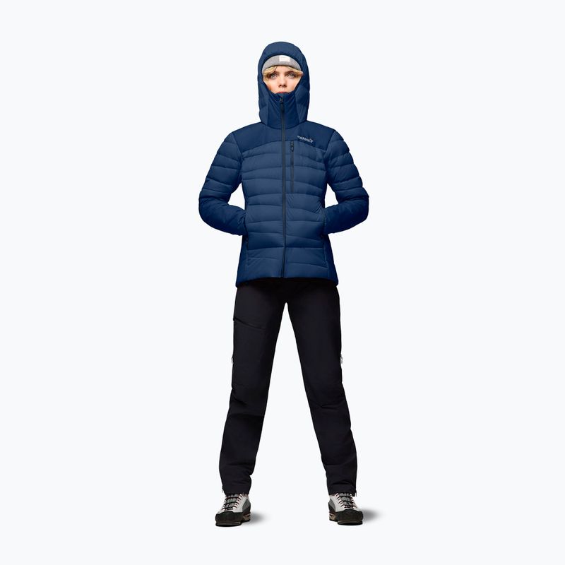Women's down jacket NORRONA Falketind Down 750 Zip Hood indigo night 2