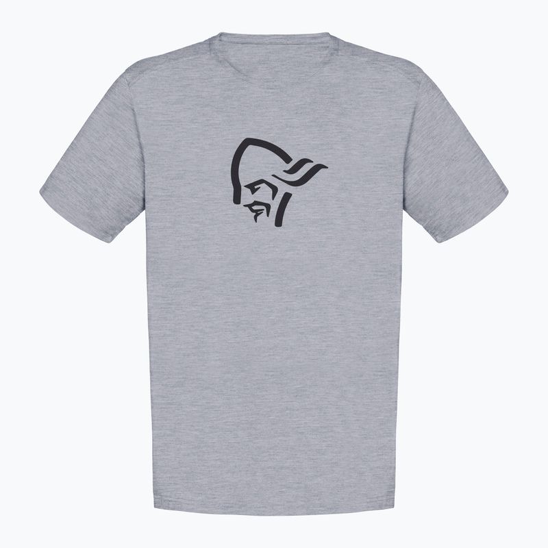 Men's T-shirt NORRONA Cotton Viking grey melange/caviar 4