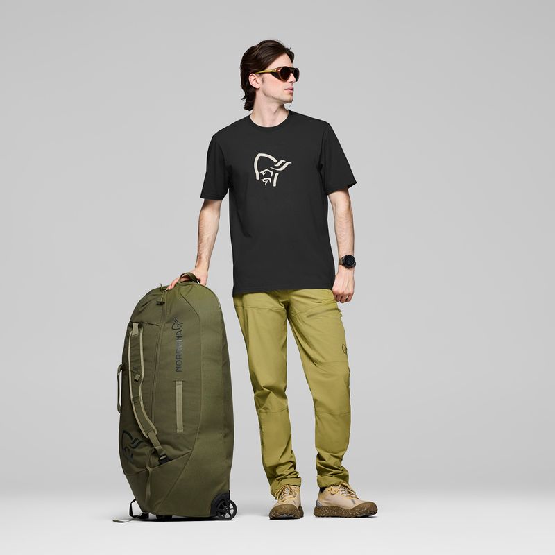 Men's T-shirt NORRONA Cotton Viking caviar black/snowdrop 2