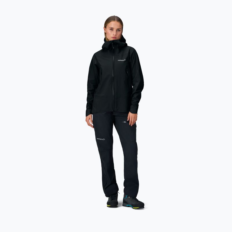Women's rain jacket NORRONA Falketind Gore-Tex cavlar black 2