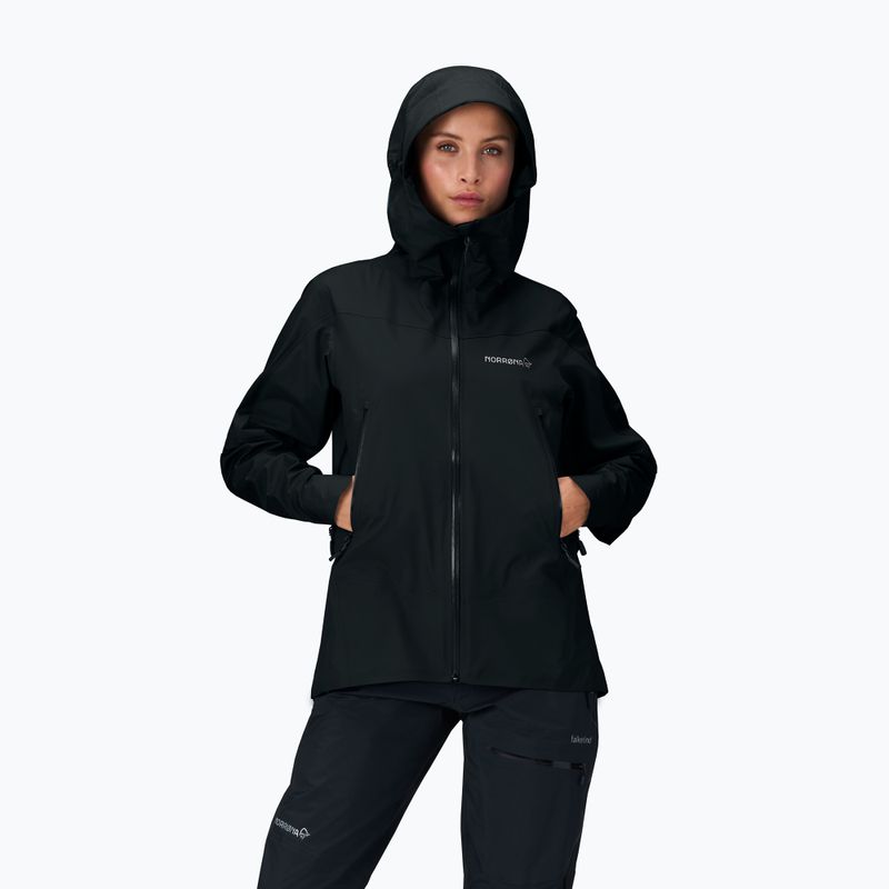 Women's waterproof jacket NORRONA Falketind Gore-Tex cavlar black 5