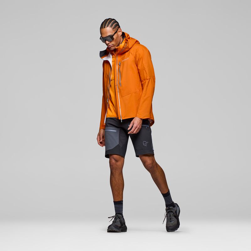 Men's rain jacket NORRONA Falketind Dri1 gold flame 4