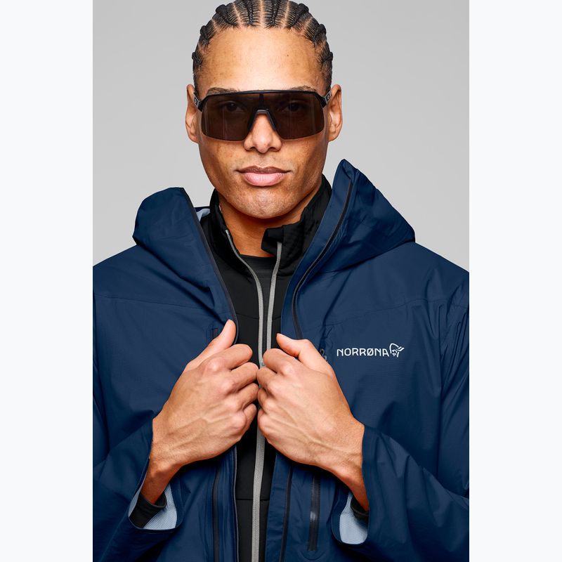 Men's waterproof jacket NORRONA Falketind Dri1 indigo night 5