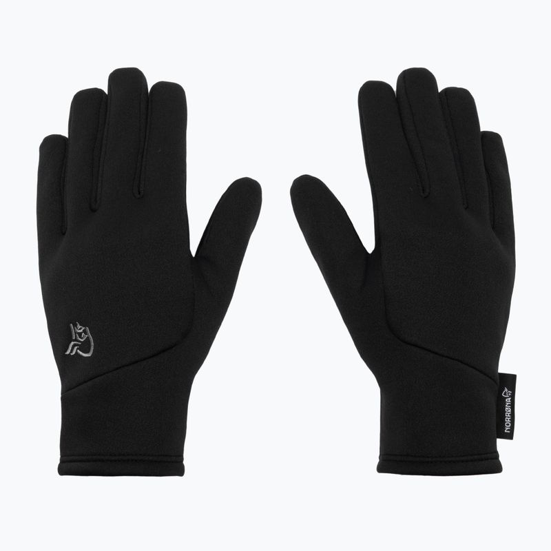 Gloves NORRONA Warm 2 Stretch caviar black 2