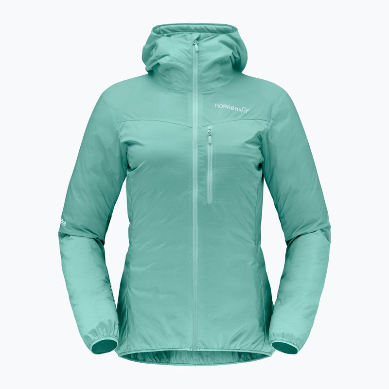 Women's wind jacket NORRONA Faketind Aero60 Zip Hood aqua haze 5