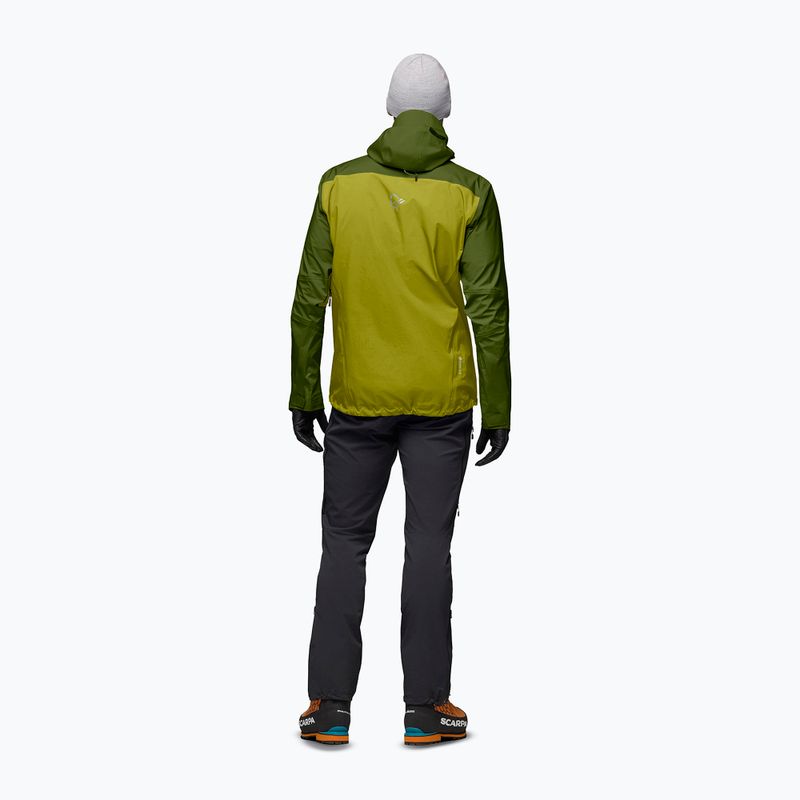 Men's waterproof jacket NORRONA Falketind Gore-Tex golden lime/pesto 3