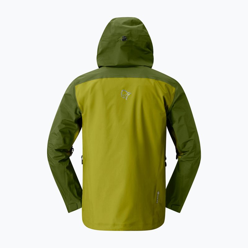 Men's waterproof jacket NORRONA Falketind Gore-Tex golden lime/pesto 5
