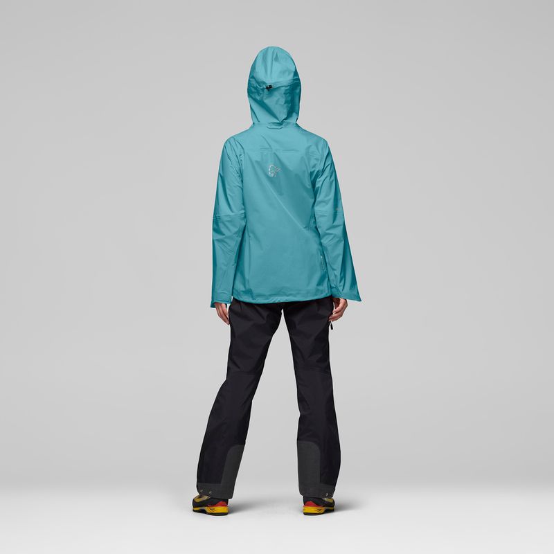 Women's rain jacket NORRONA Falketind Gore-Tex brittany blue 3