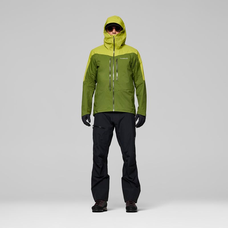 Men's rain jacket NORRONA Falketind Dri1 pesto/goldem lime 2