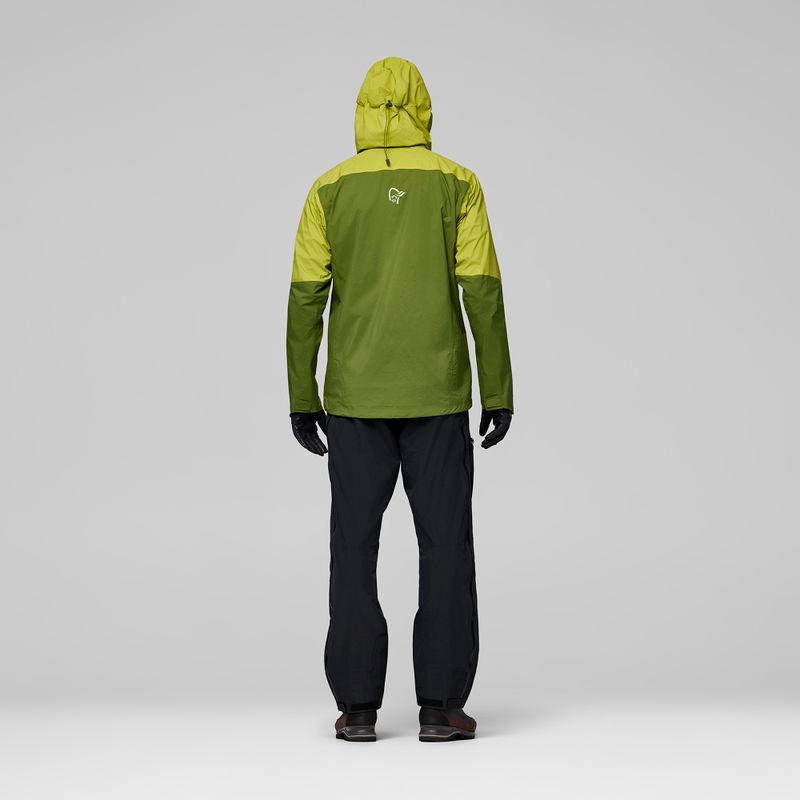 Men's rain jacket NORRONA Falketind Dri1 pesto/goldem lime 3