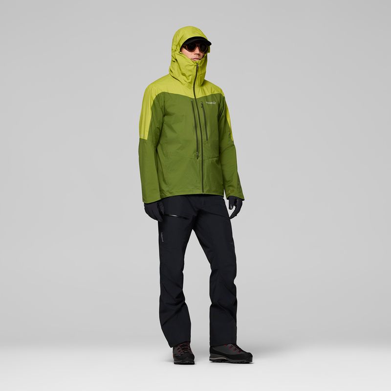 Men's rain jacket NORRONA Falketind Dri1 pesto/goldem lime 4