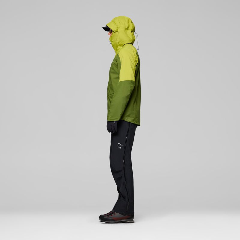 Men's rain jacket NORRONA Falketind Dri1 pesto/goldem lime 5