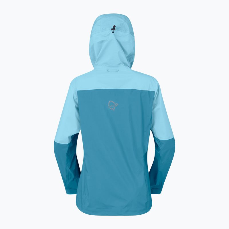 Women's rain jacket NORRONA Falketind Dri1 brittany blue/aqua haze 6