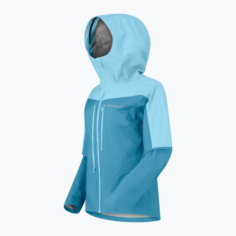 Women's rain jacket NORRONA Falketind Dri1 brittany blue/aqua haze 7