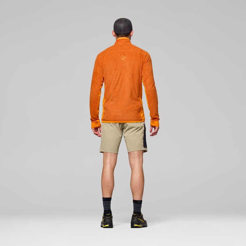 Men's fleece sweatshirt NORRONA Falketind Warm1 Active gold flame/exuberance 3