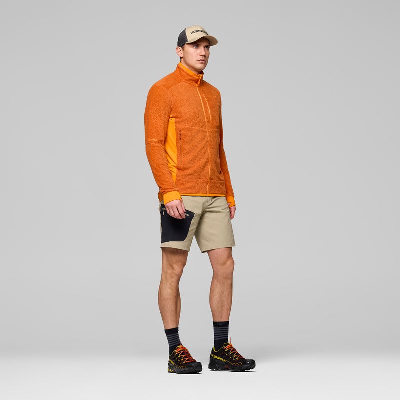 Men's fleece sweatshirt NORRONA Falketind Warm1 Active gold flame/exuberance 4