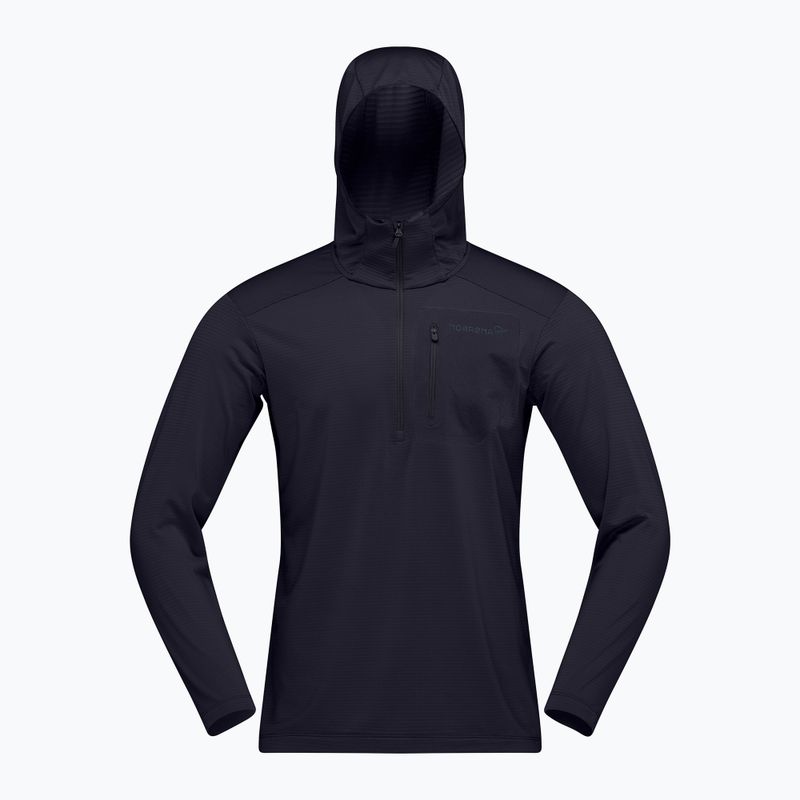 Men's trekking sweatshirt NORRONA Falketind Warm1 Hood caviar black 5