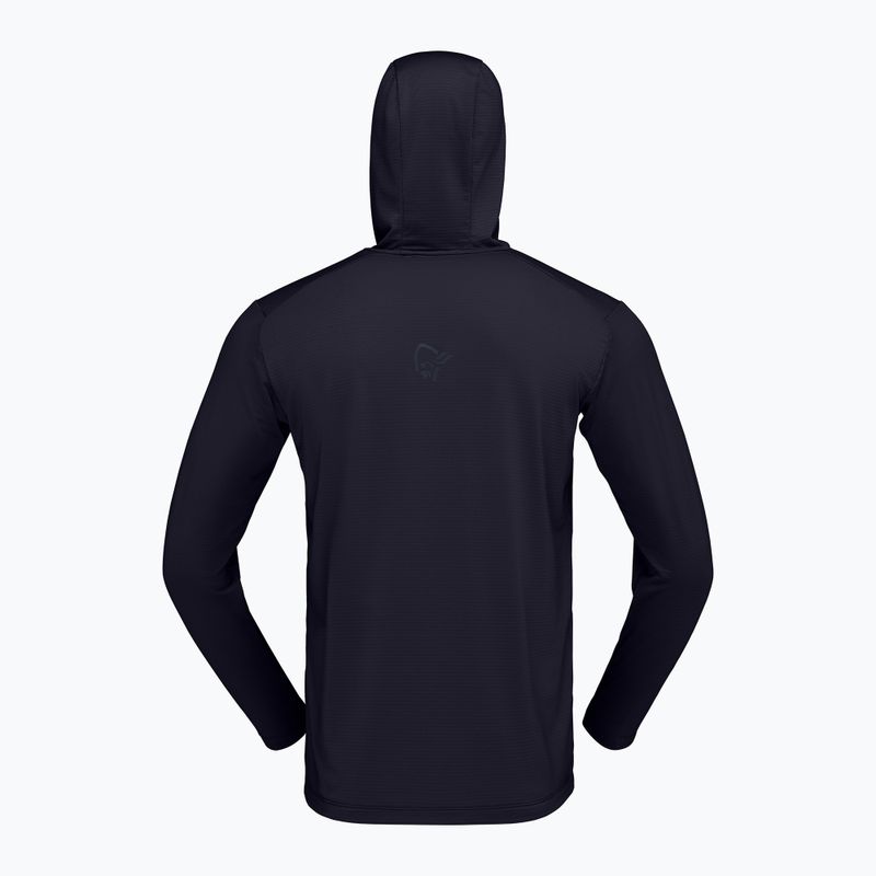 Men's trekking sweatshirt NORRONA Falketind Warm1 Hood caviar black 6