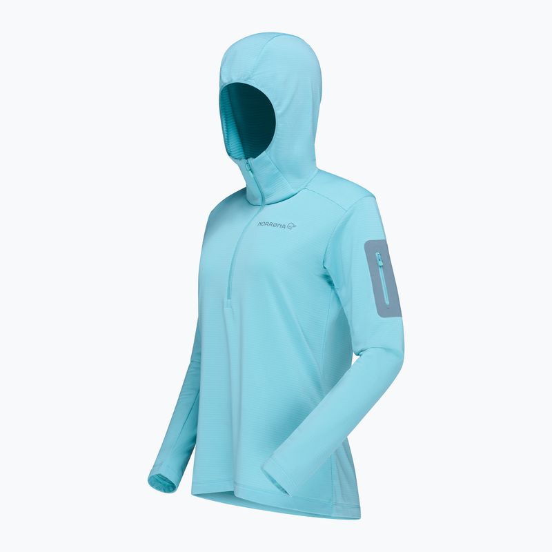 Women's trekking sweatshirt NORRONA Falketind Warm1 Hood aqua haze/trooper 7