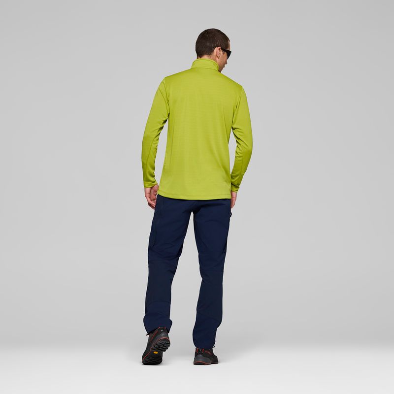 Men's trekking sweatshirt NORRONA Femund Warm1 Zip Neck golden lime/olive night 3