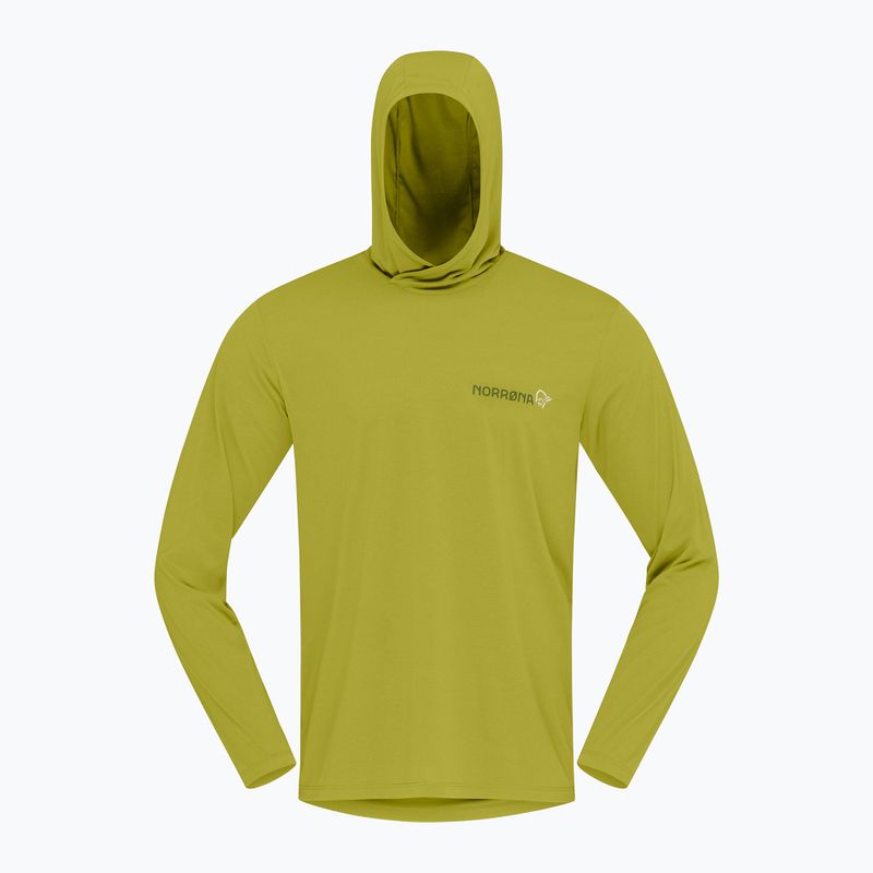 Men's trekking sweatshirt NORRONA Femund Tech Hood golden lime 6