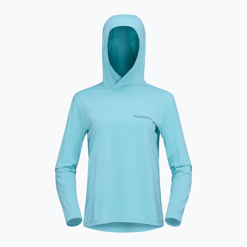 Women's trekking sweatshirt NORRONA Femund Tech Hood aqua haze 6