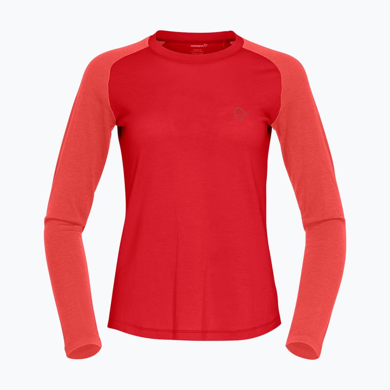 Women's trekking long sleeve NORRONA Femund PureUll LS aura orange/paprika 5