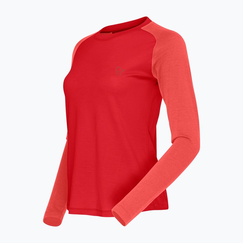Women's trekking longsleeve NORRONA Femund PureUll LS aura orange/paprika 6
