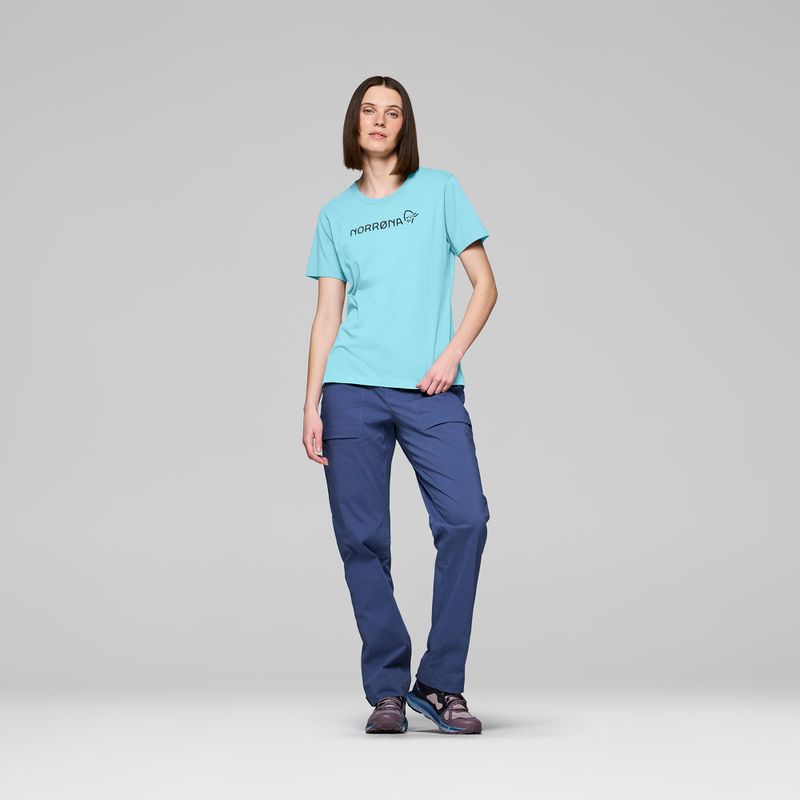 Women's T-shirt NORRONA Cotton Norrøna Viking aqua haze 2