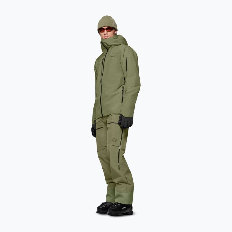Men's ski jacket NORRONA Lofoten Gore-Tex Insulated deep lichen green 2