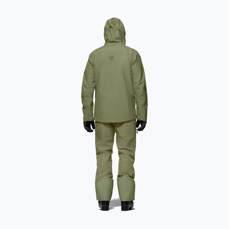 Men's ski jacket NORRONA Lofoten Gore-Tex Insulated deep lichen green 3